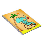 Rollstuhlfahrer Elefant Notitieboek (Rechterzijde)