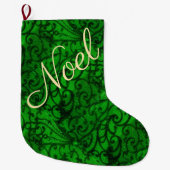 Rollwork Green Kerstmis stoppen Grote Kerstsok (Voorkant)