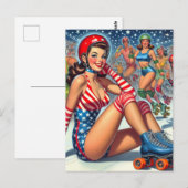  rolmeisje illustratie briefkaart (Voorkant / Achterkant)