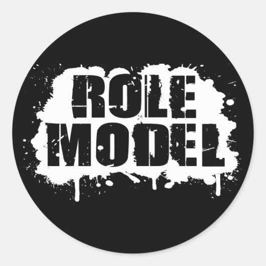 Rolmodel Ronde Sticker (Voorkant)