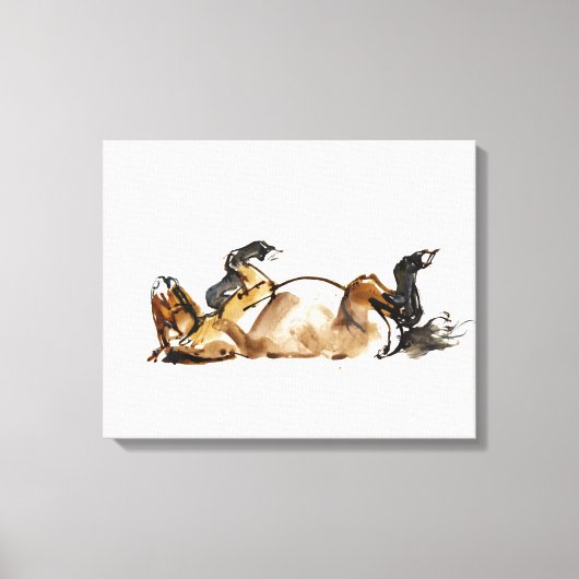 Rolpaard Canvas Afdruk (Voorkant)
