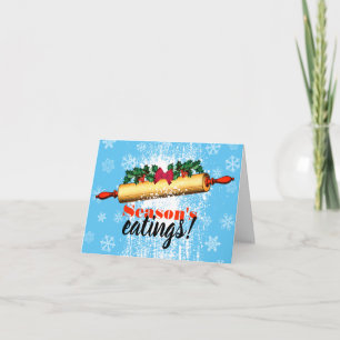 rolpen bakken gepersonaliseerde kerst kaart
