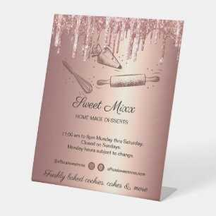 Rolpin & whiskycupcake Bakkersdrift Gold B Reclamebord Met Voetstuk