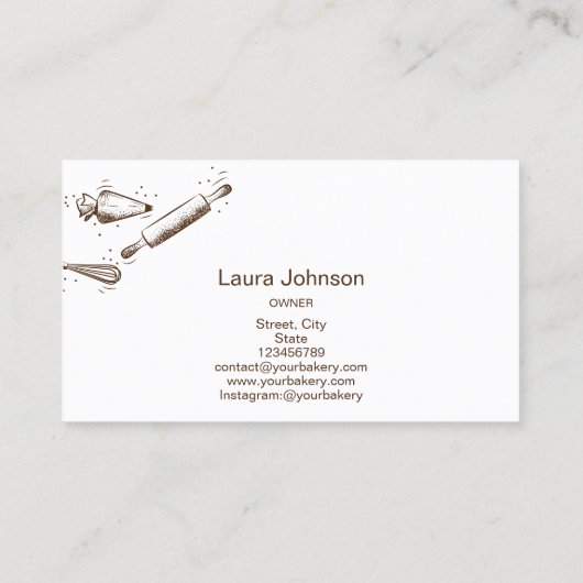 Rolpin & whiskycupcake Bakkersdrift Goud Visitekaartje (Achterkant)