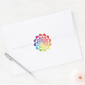 rolregenboogcirkel ronde sticker (Envelop)