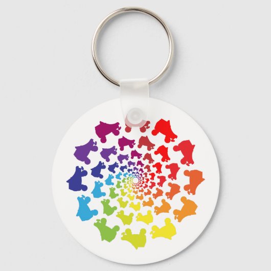 rolregenboogcirkel sleutelhanger (Voorkant)