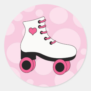 Rolschaatsen Bubble Gum Roze Stickers