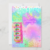 Rolschaatsen dessert donuts Verjaardag KLEURRIJK Kaart (Achterkant)
