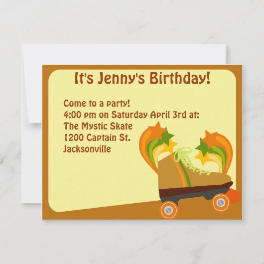 Rolschaatsen feesttijd kaart (Voorkant)