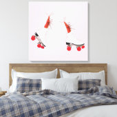 Rolschaatsen garnalen kunst aan de muur canvas afdruk (Insitu (Slaapkamer))