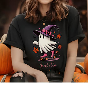 Rolschaatsen Halloween Schattige Ghost gepersonali T-shirt