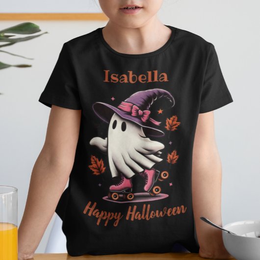 Rolschaatsen Halloween Schattige Ghost gepersonali Tri-Blend Shirt