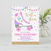 Rolschaatsen op zaterdag kaart (Staand voorkant)