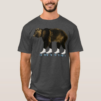 Rolschaatsen Roller Meisje Verjaardag Beer Gift T-shirt