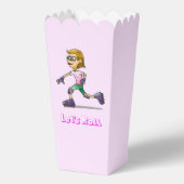 Rolschaatsen verjaardag roze bedankdoosjes (Achterkant)