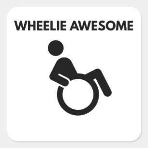 Rolstoel Super Rolstoel Vierkante Sticker