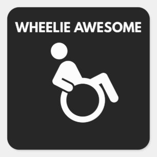 Rolstoel Super Rolstoel Vierkante Sticker