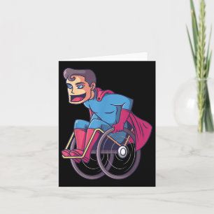 Rolstoel Superheld Ik Ampute Mens Handicaps Kaart