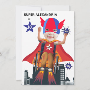 Rolstoel Superheld Meisje 💥 Flying Hero Verjaarda Kaart