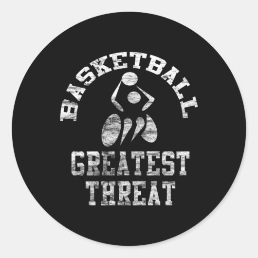 Rolstoelbasketbal grootste bedreiging ronde sticker (Voorkant)