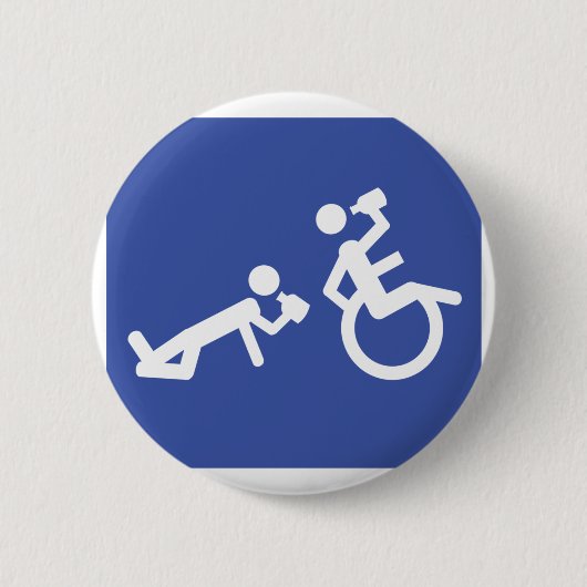 rolstoelcabine ronde button 5,7 cm (Voorkant)
