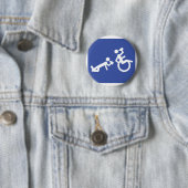 rolstoelcabine ronde button 5,7 cm (In situ)
