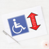 "Rolstoellift in gebruik" Rechthoekige Sticker (Envelop)