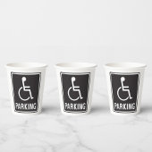Rolstoelparkeersymbool Papieren Bekers