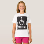 Rolstoelparkeersymbool T-shirt (Voorkant volledig)
