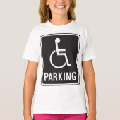 Rolstoelparkeersymbool T-shirt (Voorkant)