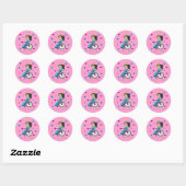 Rolstoelprinses Ronde Sticker (Vel)