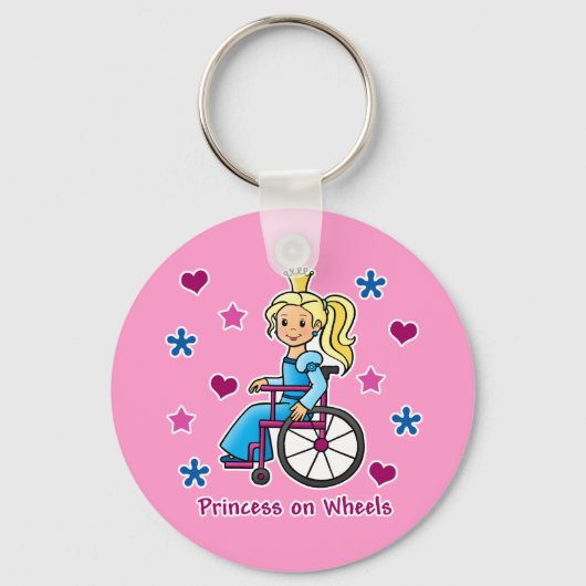 Rolstoelprinses Sleutelhanger (Voorkant)