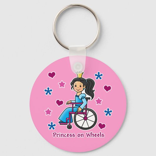 Rolstoelprinses Sleutelhanger (Voorkant)