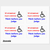 rolstoelstickers rechthoekige sticker (Vel)