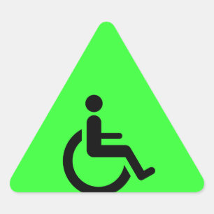 Rolstoeltoegang - gehandicaptenstoelsymbool driehoek sticker