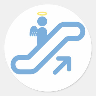 Roltrap, geen trap ronde sticker