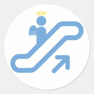 Roltrap, geen trap ronde sticker