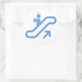 Roltrap, geen trap ronde sticker (Tas)