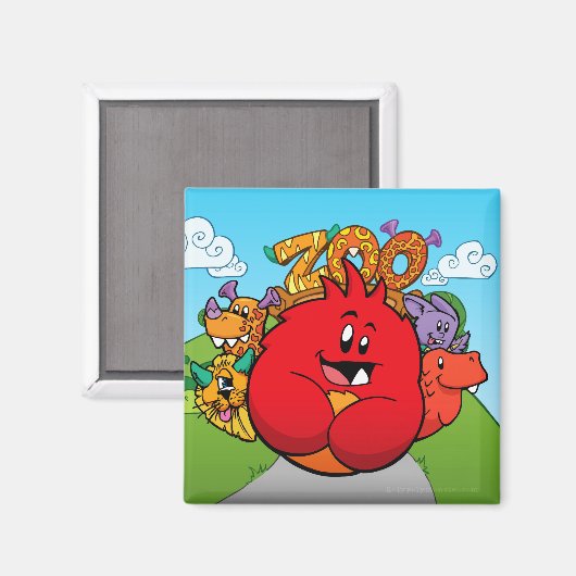 Roly-Poly Monster "Zoo" Magnet (Recto/Verso)