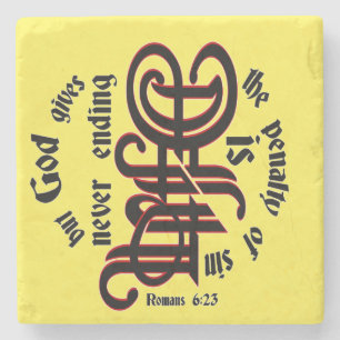 Rom 6:23 stenen onderzetter