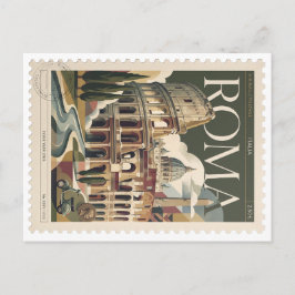 Roma Classieke Vintage Postzegel Briefkaart