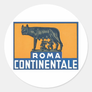 Roma-continentaal Ronde Sticker