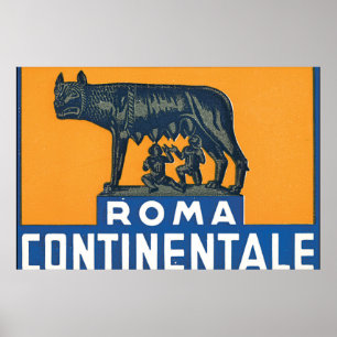 Roma Continentale_Vintage Travel Poster