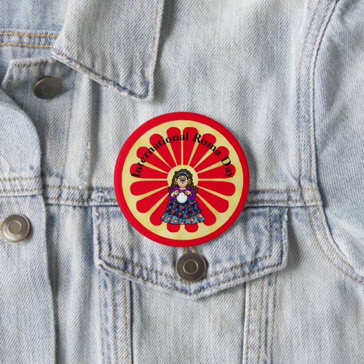 Roma Day Gypsy Fortune Teller Button (In situ)