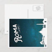 Roma de nuit . carte postale (Devant / Derrière)