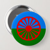 Roma, India Ronde Button 4,0 Cm (Voorkant /achterkant)