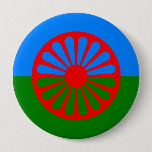 Roma, India Ronde Button 4,0 Cm (Voorkant)