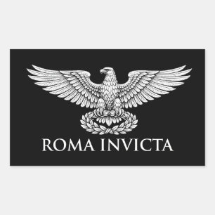 ROMA INVICTA Romeinse Aquila Adelaar Embleem Rechthoekige Sticker
