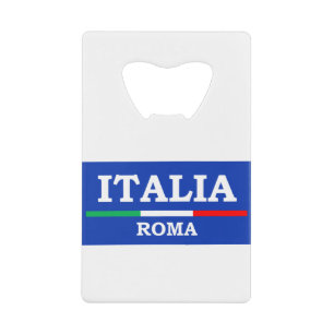 Roma Italia Azzurri Italiaanse vlag Kredietkaart Flessenopener