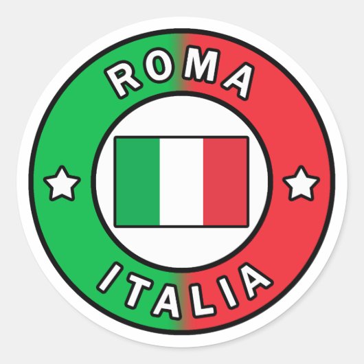 Roma Italia Ronde Sticker (Voorkant)